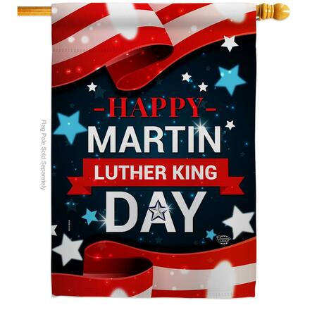 CUADRILATERO 28 x 40 in. Happy Martin Luther King Day Black History Double-Sided Vertical House Flags -  Banner CU3916594